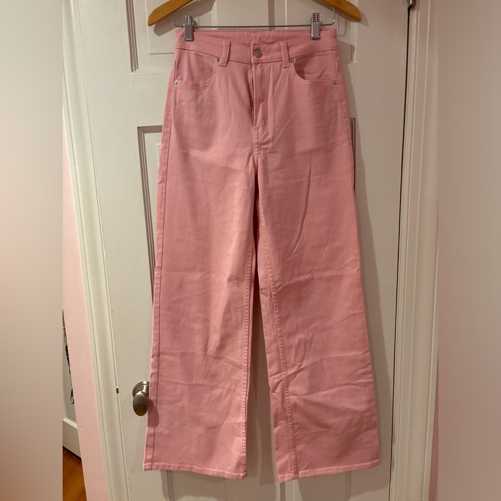 H&M pink flare jeans, worn once!